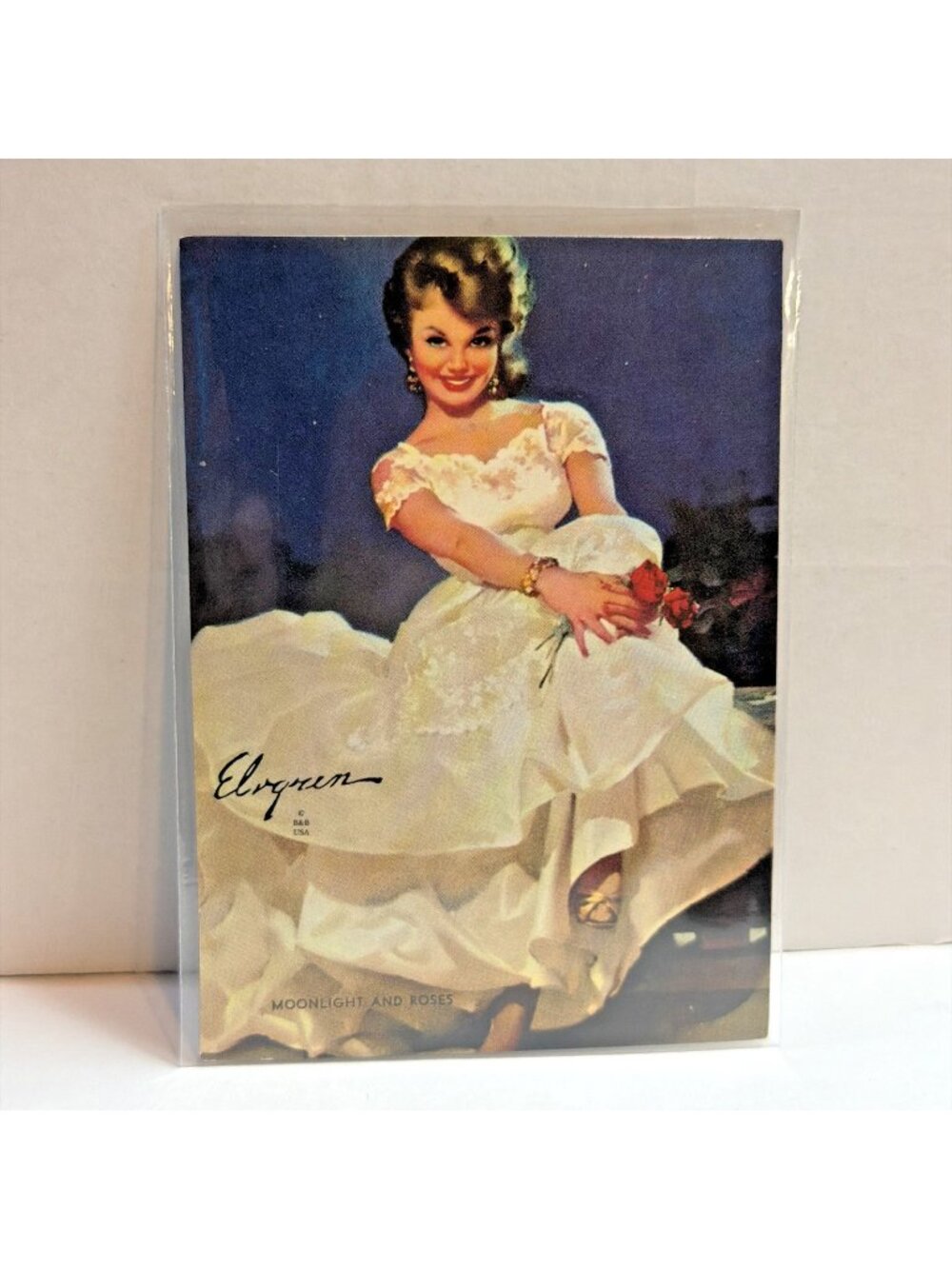 1993 Gil Elvgren Calendar Pinup Art Trading Card Single #4 Moonlight & Roses